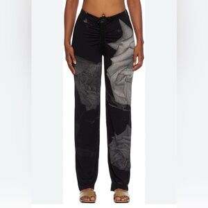 PALOMA WOOL Brand made in Portugal Elegant Black Floral Women's Pants